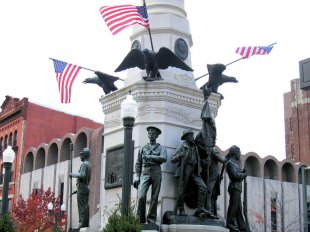 Downtown Center Square Statue Closeup- (medium sized photo)