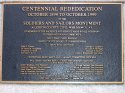 Centennial Rededication Plaque Downtown Center Square